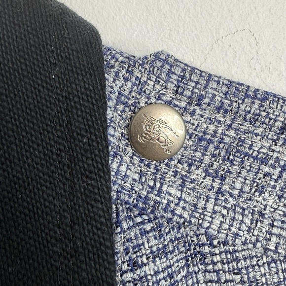 Burberry Blue Label Moto Jacket Blue Navy Blue Women's Size 38 US 6 - Picture 6 of 14